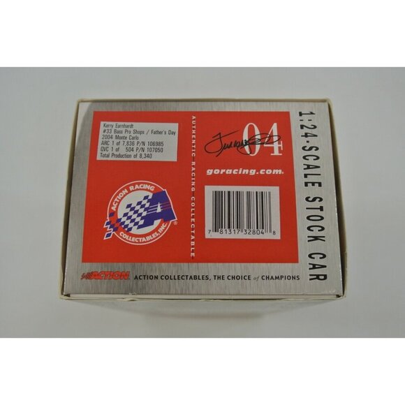 Action Monte Carlo Diecast Stock Car Happy Father's Day 1:24 Scale Bass Pro Shop - Picture 9 of 10